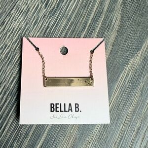 Aries Zodiac Constellation Bar Necklace in Gold
